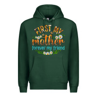 First My Mother Forever My Friend With Daisies Premium Hoodie | Teevron