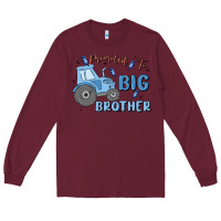 Burgundy promoted to big brother Long Sleeve Tee - MaliasSmallBusiness