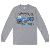 Heather Grey promoted to big brother Long Sleeve Tee - MaliasSmallBusiness