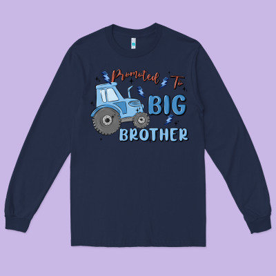Promoted To Big Brother Long Sleeve Tee Designed By Maliassmallbusiness