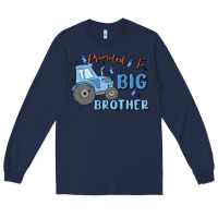 Navy promoted to big brother Long Sleeve Tee - MaliasSmallBusiness