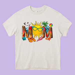 Summer Mom Heavy Core Tee Designed By Texasbilliewilder