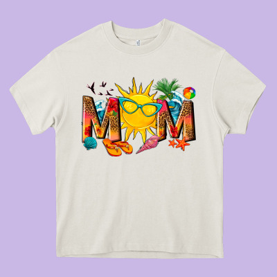 Summer Mom Heavy Core Tee Designed By Texasbilliewilder