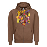 Chestnut educator of tiny humans Zipper Hoodie - NancyCooperArtShop