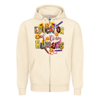 Sandshell educator of tiny humans Zipper Hoodie - NancyCooperArtShop