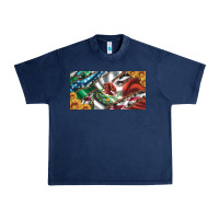 Navy usa flag and mexico flag with sunflower and cowhide  license plate Urban Heavy Tee - Artiststas