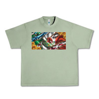 Oil Green usa flag and mexico flag with sunflower and cowhide  license plate Urban Heavy Tee - Artiststas