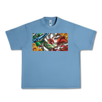 Pebble Blue usa flag and mexico flag with sunflower and cowhide  license plate Urban Heavy Tee - Artiststas
