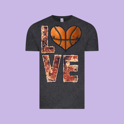 Basketball Love Vintage Tee Designed By Jahusdesignshop