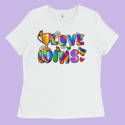 Love Wins Ladies Tee Designed By Zillion Design Studio