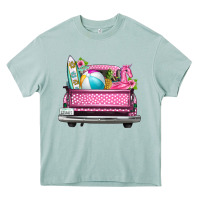 Arona summer pink truck beach Heavy Core Tee - texasbilliewilder