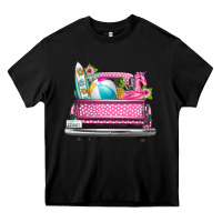Black summer pink truck beach Heavy Core Tee - texasbilliewilder