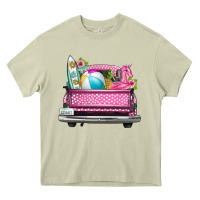 Mossy summer pink truck beach Heavy Core Tee - texasbilliewilder