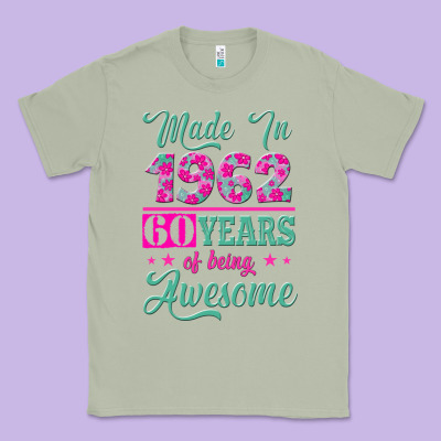 Made In 1962, 60 Years Of Being Awesome Classic Tee Designed By Jasminsmagicworld