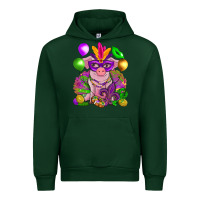 Forest Green Mardi Gras Pig Urban Hoodie - HowdyJamesFarm