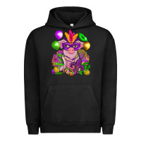 Pigment Black Mardi Gras Pig Urban Hoodie - HowdyJamesFarm