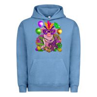 Pigment Pebble Blue Mardi Gras Pig Urban Hoodie - HowdyJamesFarm