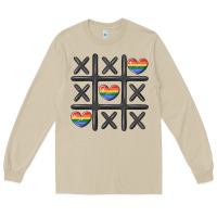 Mushroom pride tic tac toe Long Sleeve Tee - MaliasSmallBusiness