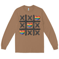 Toasted Coconut pride tic tac toe Long Sleeve Tee - MaliasSmallBusiness