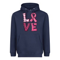 Navy Western Breast Cancer Love Heavyweight Hoodie - RanaPortraitStore