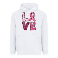 White Western Breast Cancer Love Heavyweight Hoodie - RanaPortraitStore