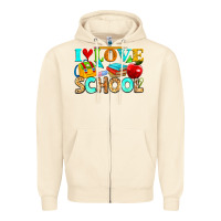 Sandshell i love school Zipper Hoodie - NancyCooperArtShop