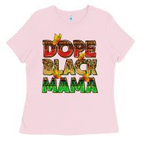 Bubblegum Pink dope black mama with butterflies Ladies Tee - texasbilliewilder
