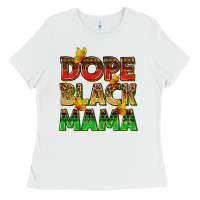 White dope black mama with butterflies Ladies Tee - texasbilliewilder