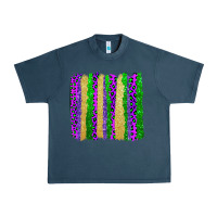 Midnight Navy mardi gras brushstrokes Urban Heavy Tee - AdoDesignShop
