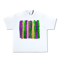 White mardi gras brushstrokes Urban Heavy Tee - AdoDesignShop