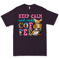 Plum keep calm and make coffee Premium Tee - Zillion Design Studio