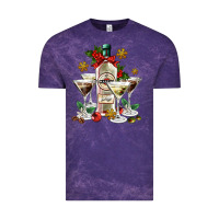Cloud Purple Christmas martini  and martini bottle Vintage Tee - AdoDesignShop