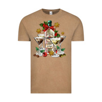 Vintage Coffee Christmas martini  and martini bottle Vintage Tee - AdoDesignShop