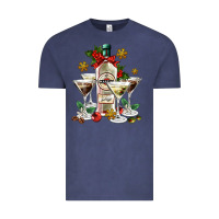 Vintage Denim Christmas martini  and martini bottle Vintage Tee - AdoDesignShop