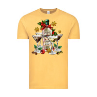 Vintage Mustard Christmas martini  and martini bottle Vintage Tee - AdoDesignShop