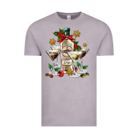 Vintage Zinc Christmas martini  and martini bottle Vintage Tee - AdoDesignShop