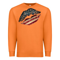 Carrot Vintage American Flag Lips Premium Sweatshirt - Bettercallsaul