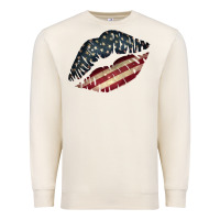 Sandshell Vintage American Flag Lips Premium Sweatshirt - Bettercallsaul