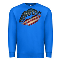 True Royal Vintage American Flag Lips Premium Sweatshirt - Bettercallsaul