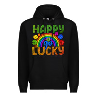 Black Happy go lucky LGBTQ+ Premium Hoodie - NancyCooperArtShop