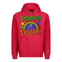 Cardinal Happy go lucky LGBTQ+ Premium Hoodie - NancyCooperArtShop