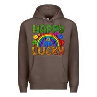 Coffee Happy go lucky LGBTQ+ Premium Hoodie - NancyCooperArtShop