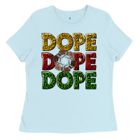 Baby Blue dope dope dope Ladies Tee - texasbilliewilder