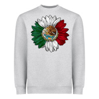 Heather Grey mexico sunflower Heavyweight Sweatshirt - AdoDesignShop