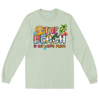 Matcha the beach is my happy place Long Sleeve Tee - MaliasSmallBusiness