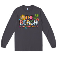 Smoke the beach is my happy place Long Sleeve Tee - MaliasSmallBusiness