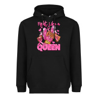 Black Survivor queen Breast Cancer afro girl sneakers Heavyweight Hoodie - RanaPortraitStore
