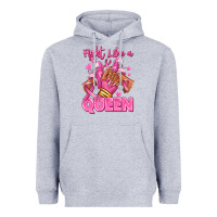 Heather Grey Survivor queen Breast Cancer afro girl sneakers Heavyweight Hoodie - RanaPortraitStore