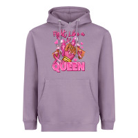 Lavender Survivor queen Breast Cancer afro girl sneakers Heavyweight Hoodie - RanaPortraitStore