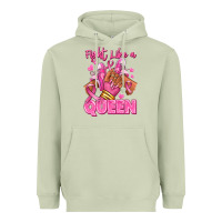 Matcha Survivor queen Breast Cancer afro girl sneakers Heavyweight Hoodie - RanaPortraitStore